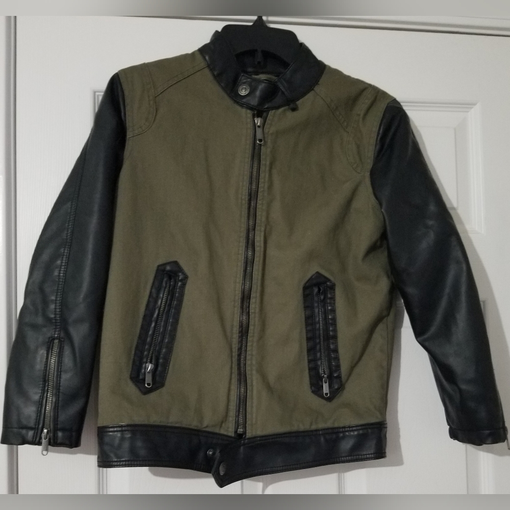 Zero ° 🧥 Leather Like / Polyurethane & Cotton Jacket • Size Small